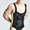 Latex Male V Plunge Wrestling Suit