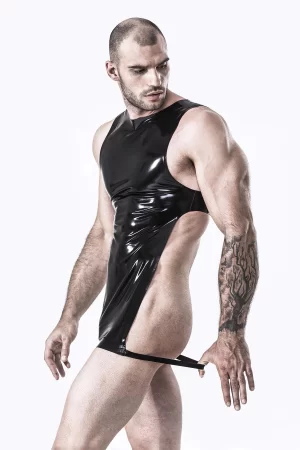 Latex Male Bib Top Apron