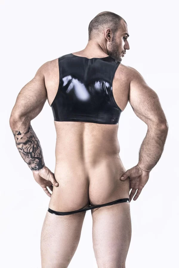 Latex Male Bib Top Apron