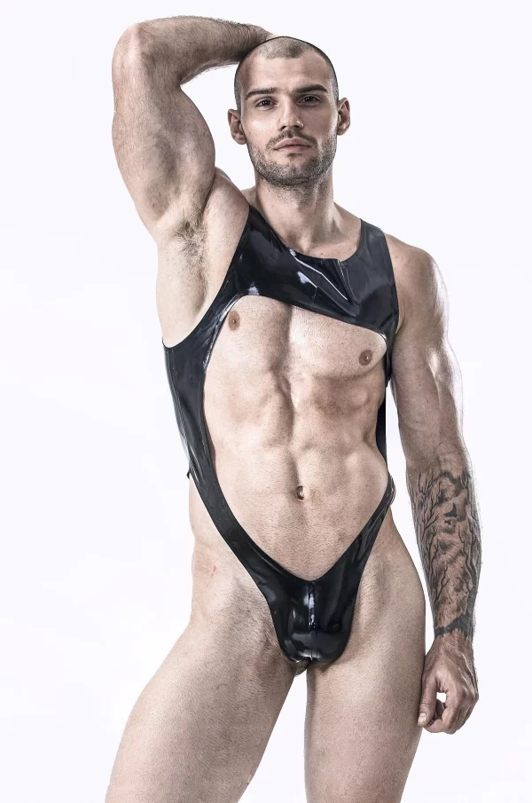 Latex Male Thong & Chest Harness