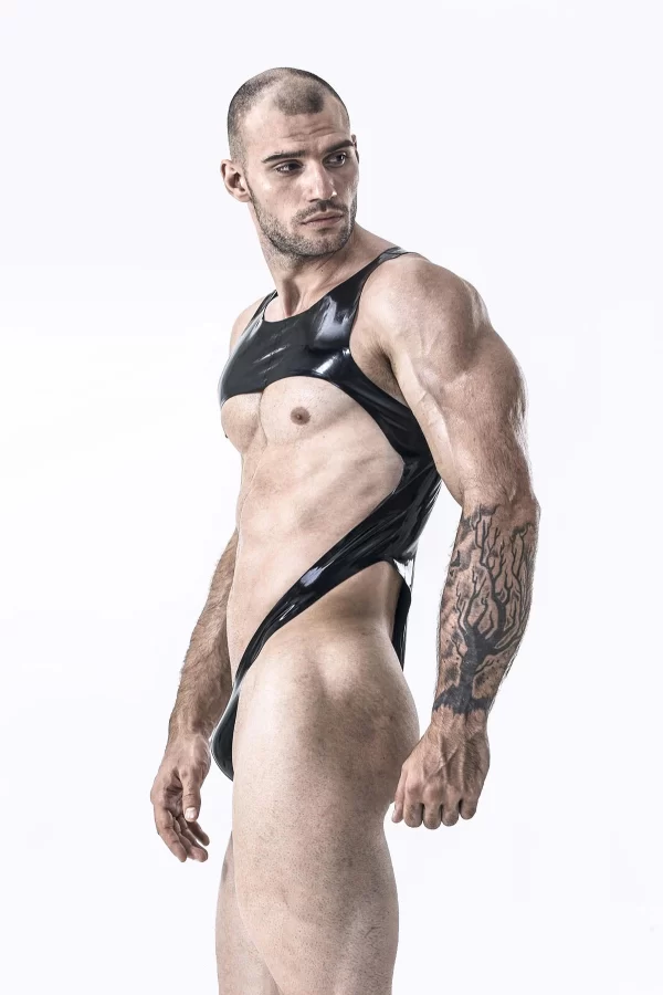 Latex Male Thong & Chest Harness