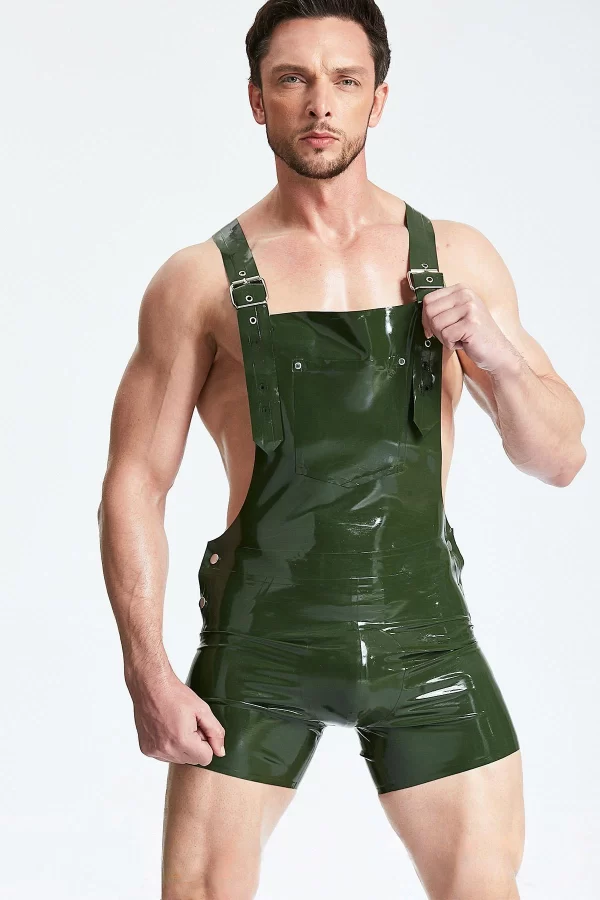 Latex Male Dungaree Latex Shorts