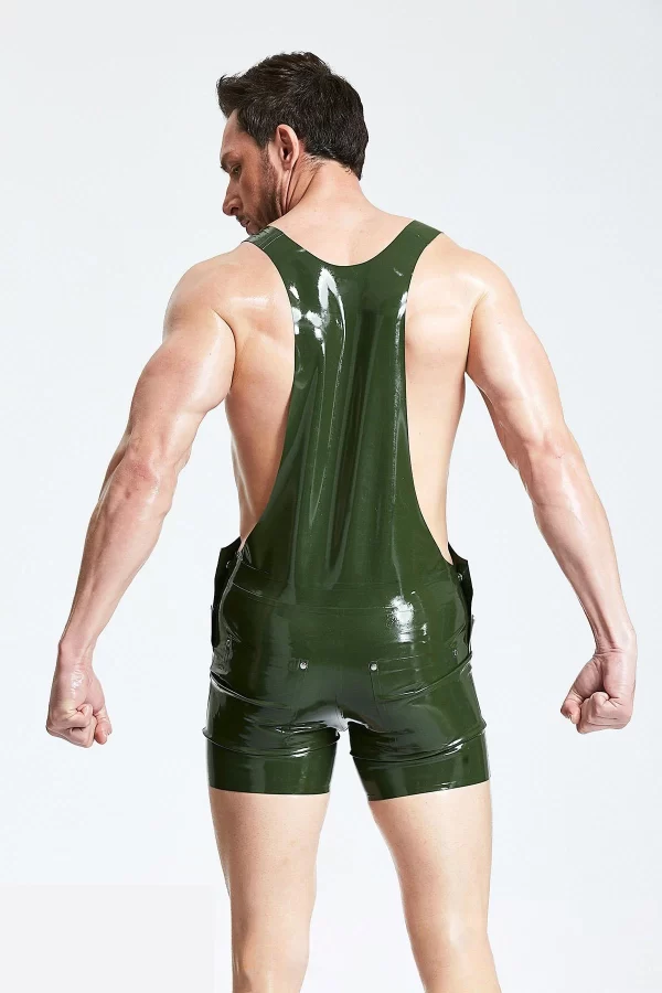 Latex Male Dungaree Latex Shorts