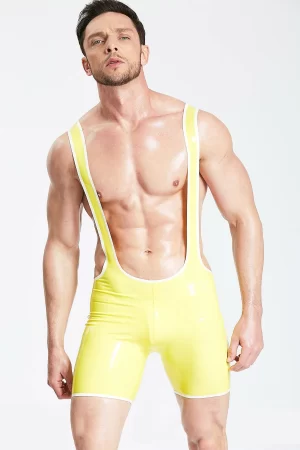 Latex Male Singlet Shortie