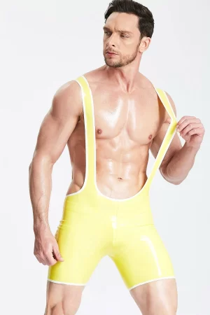 Latex Male Singlet Shortie