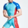 Latex Male Collarless Short-sleeved Surfsuit