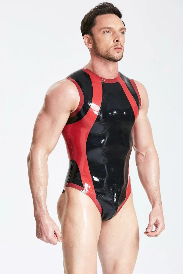 Latex Male High-Cut Muscle Leotard