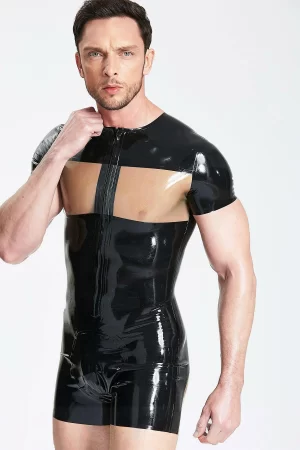 Latex Male Windows Short-Sleeved & Short-Legged Surfsuit