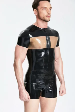 Latex Male Windows Short-Sleeved & Short-Legged Surfsuit