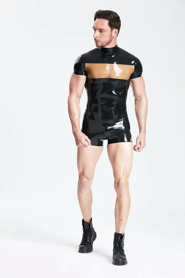 Latex Male Show-off Short Surfsuit