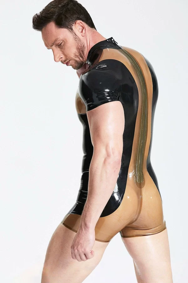 Latex Male Show-off Short Surfsuit