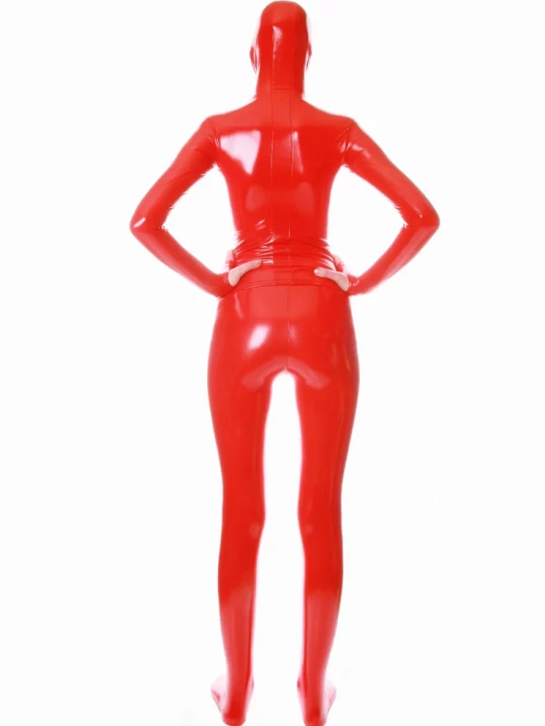 Striking Red Latex Catsuit with High Gloss Finish