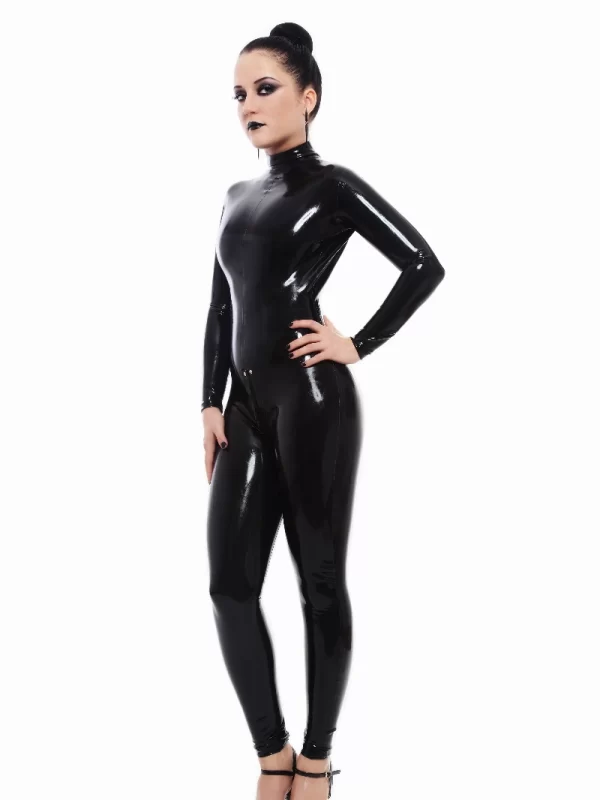 Classic Black Latex Catsuit with Sleek Design