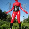 Sleek Black Latex Catsuit for Daring Style