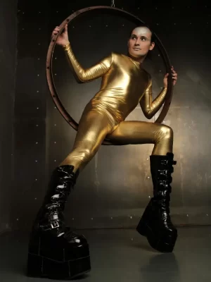 Gold Latex Catsuit for Men