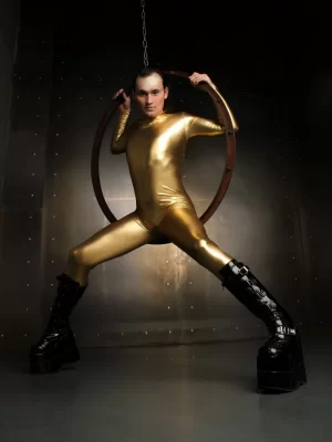 Gold Latex Catsuit for Men