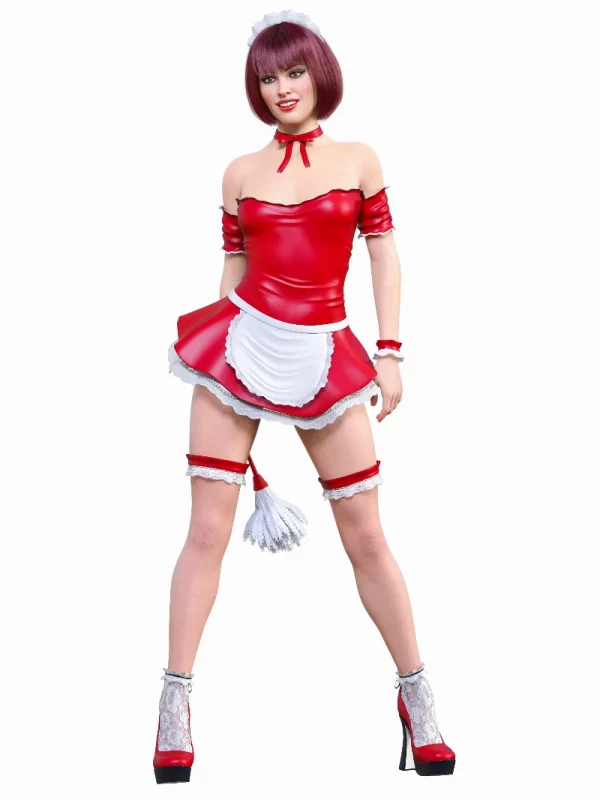 Sexy Adorable Latex Maid Dress