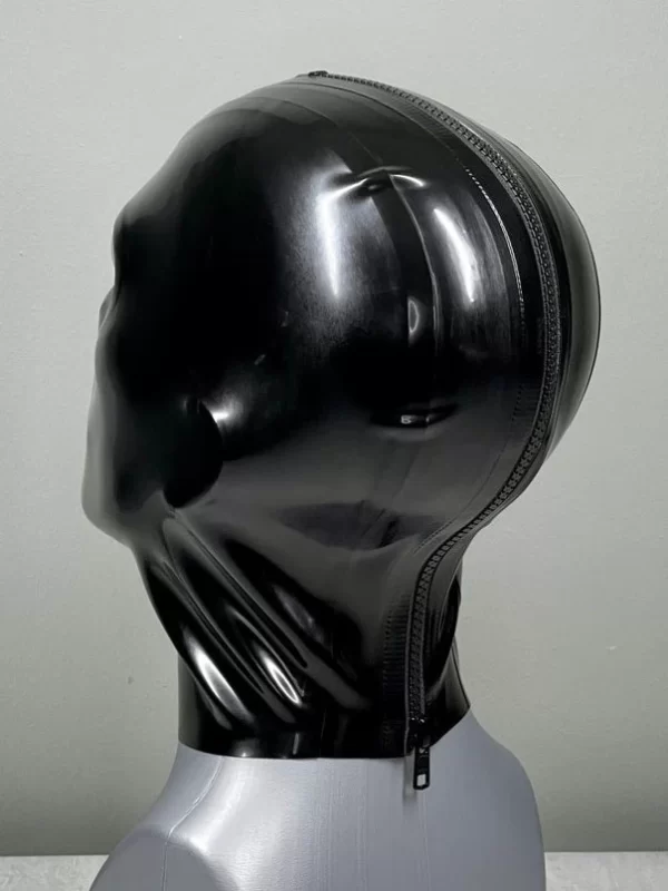 Mens 3-Panel Latex Hood with Open Eyes & Mouth