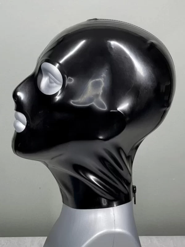 Mens 3-Panel Latex Hood with Open Eyes & Mouth