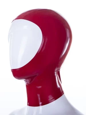 Red Open Face Latex Hood