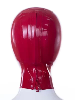 Red Open Face Latex Hood