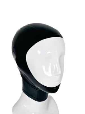 Black Open Face Latex Hood