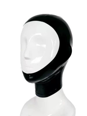 Black Open Face Latex Hood