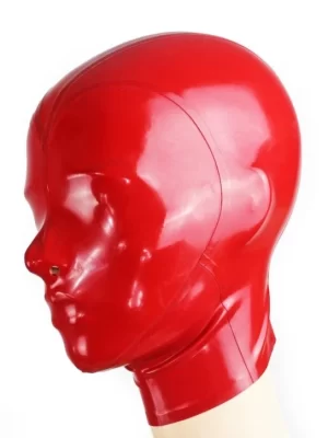 Latex Rubber Bondage Hood without Eyes and Mouth