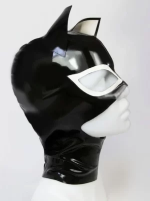 Latex Kitty Hood With Zip