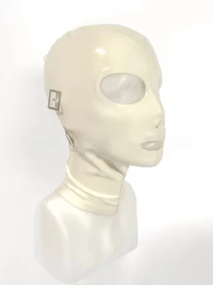 Latex Hood with detachable Mouth And Eye Coverings