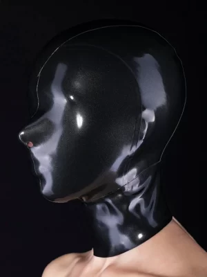 Black Latex mask without zipper