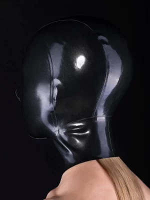 Black Latex mask without zipper