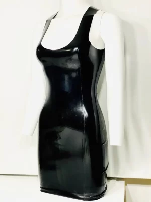 Latex mini tank dress