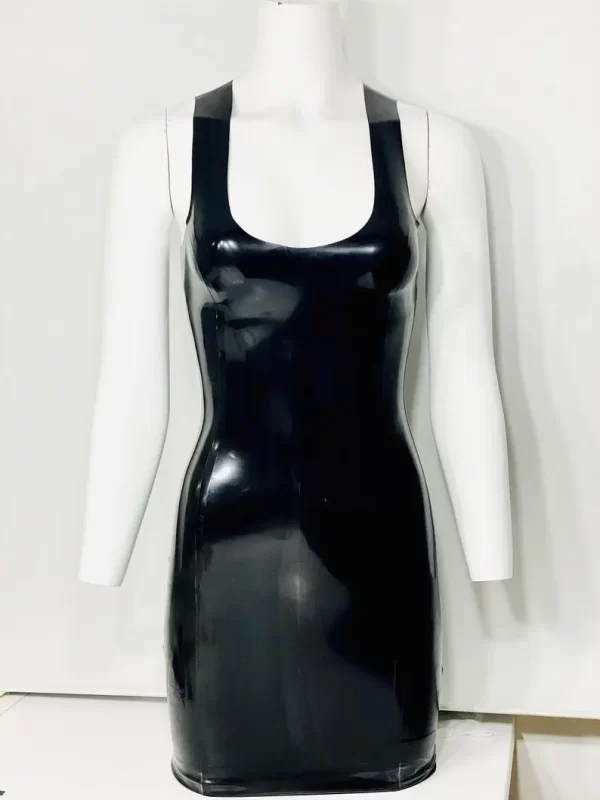 Latex mini tank dress