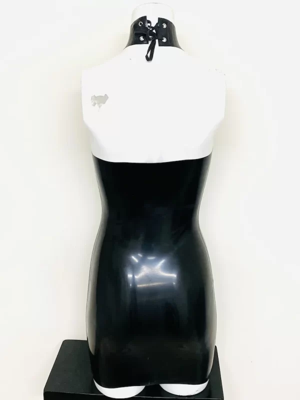 Latex Mini Dress Double O Halter