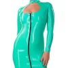 Latex dress cage with black and translucent natural straps