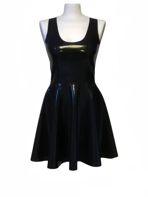 Sleeveless Latex Swing Dress