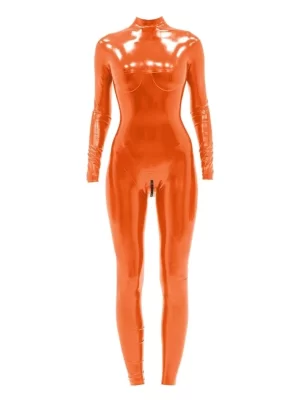 Latex Orange Catsuit