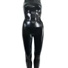 Zip Front Sleeveless Latex Catsuit