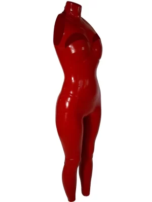 Red Divide Latex Catsuit