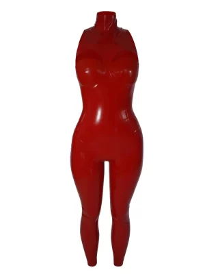 Red Divide Latex Catsuit