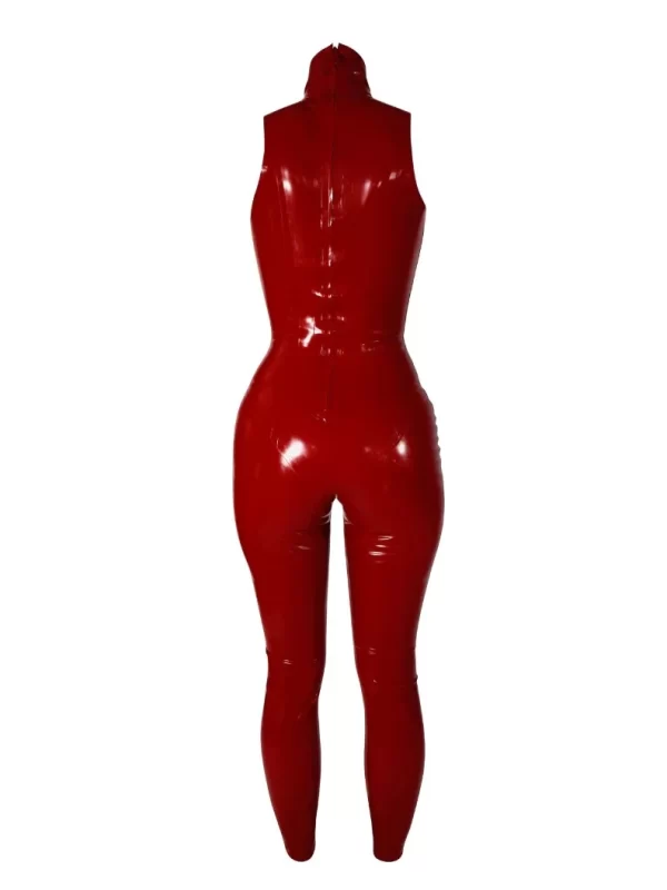 Red Divide Latex Catsuit