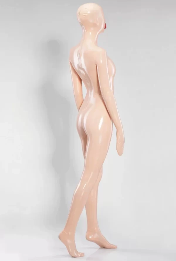 Fully enclosed latex doll suit