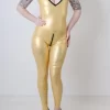 Belva Sleeveless Latex Rubber Catsuit