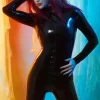 Liana Diamond Latex Rubber Catsuit