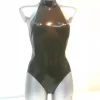 Latex Bodysuit Female Rubber Suit Catsuit Costume Lingerie Black