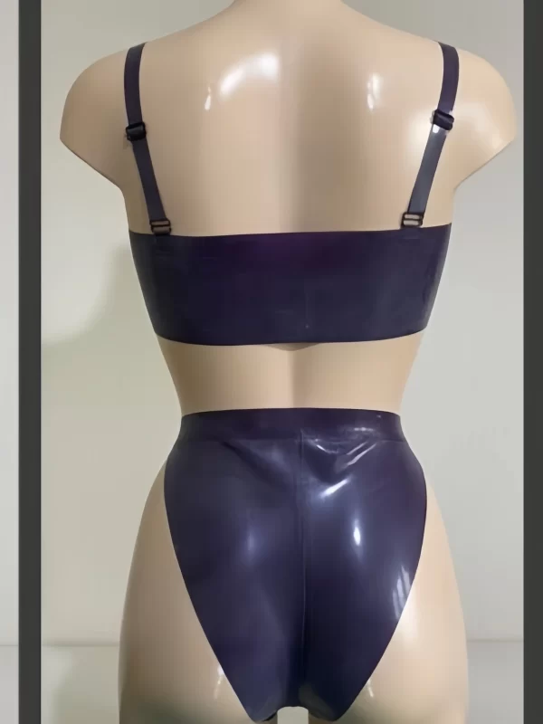 Latex Rubber Belted Swimsuit