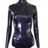 Black Simple Latex Bodysuit