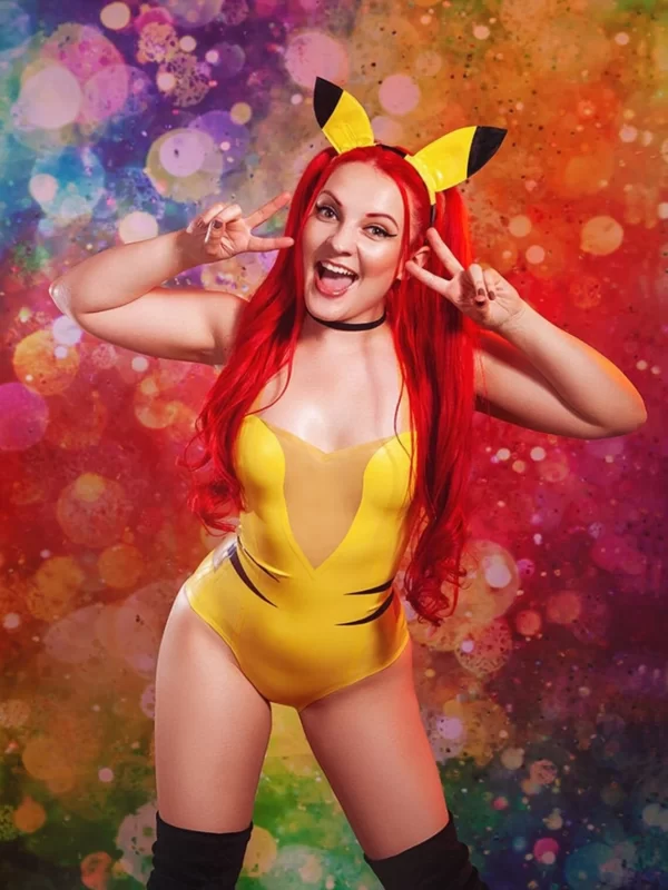 Latex Pikachu Inspired Bodysuit