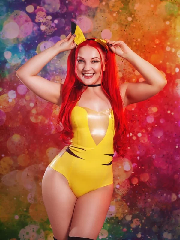 Latex Pikachu Inspired Bodysuit